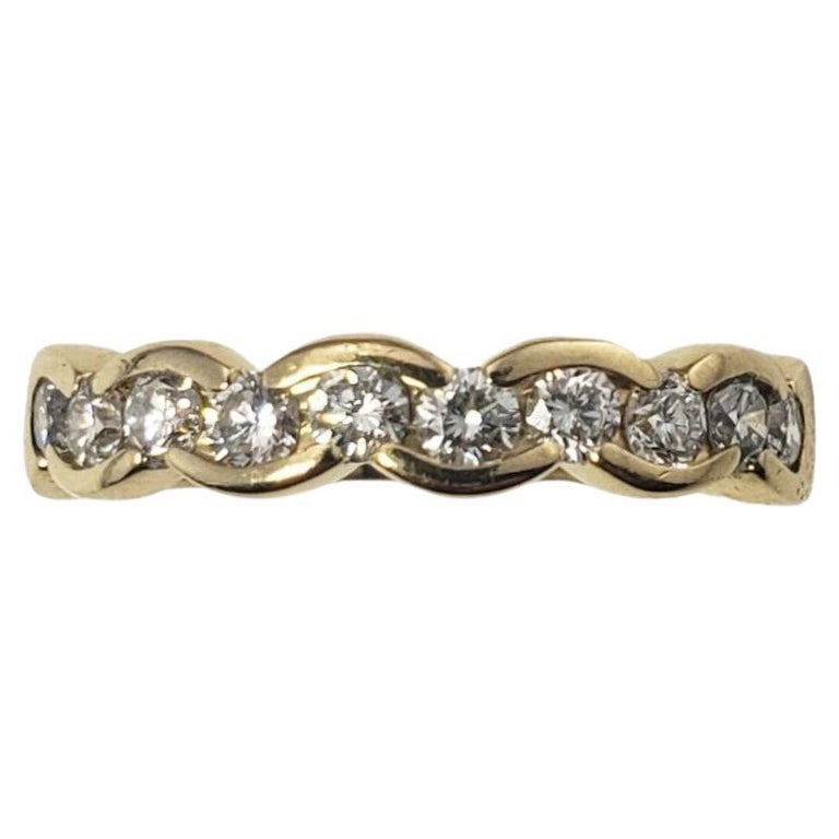 18 Karat Yellow Gold and Diamond Band Ring For Sale at 1stDibs