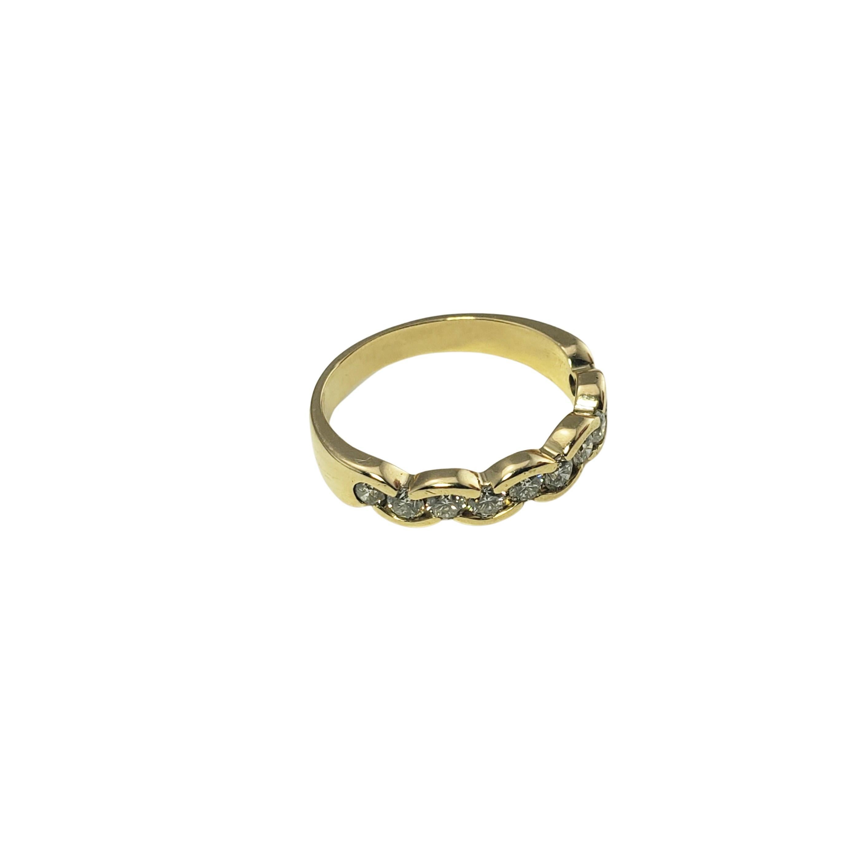 Women's 18 Karat Yellow Gold and Diamond Band Ring Size 5.25 #22919 For Sale