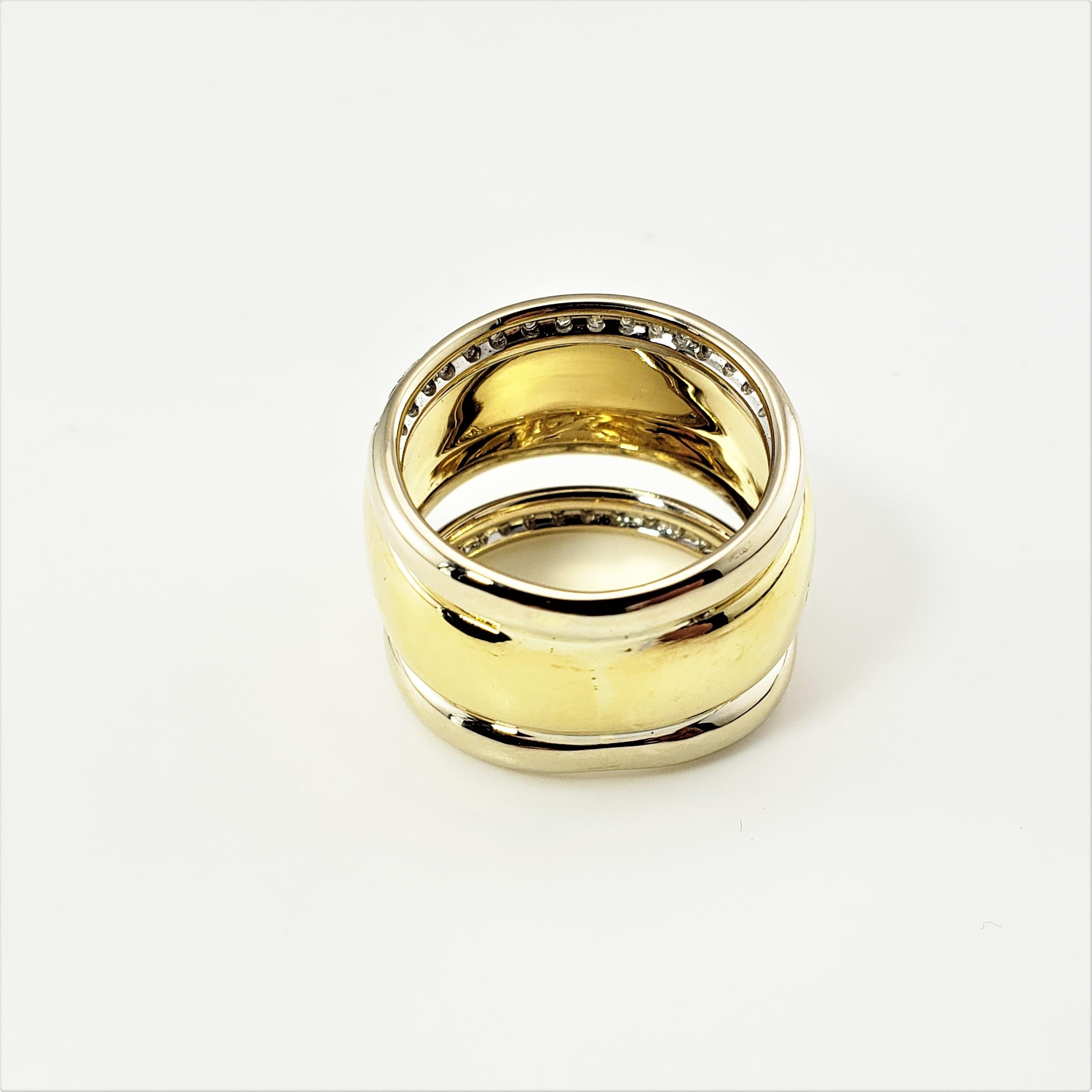 Women's 18 Karat Yellow Gold and Diamond Band Ring