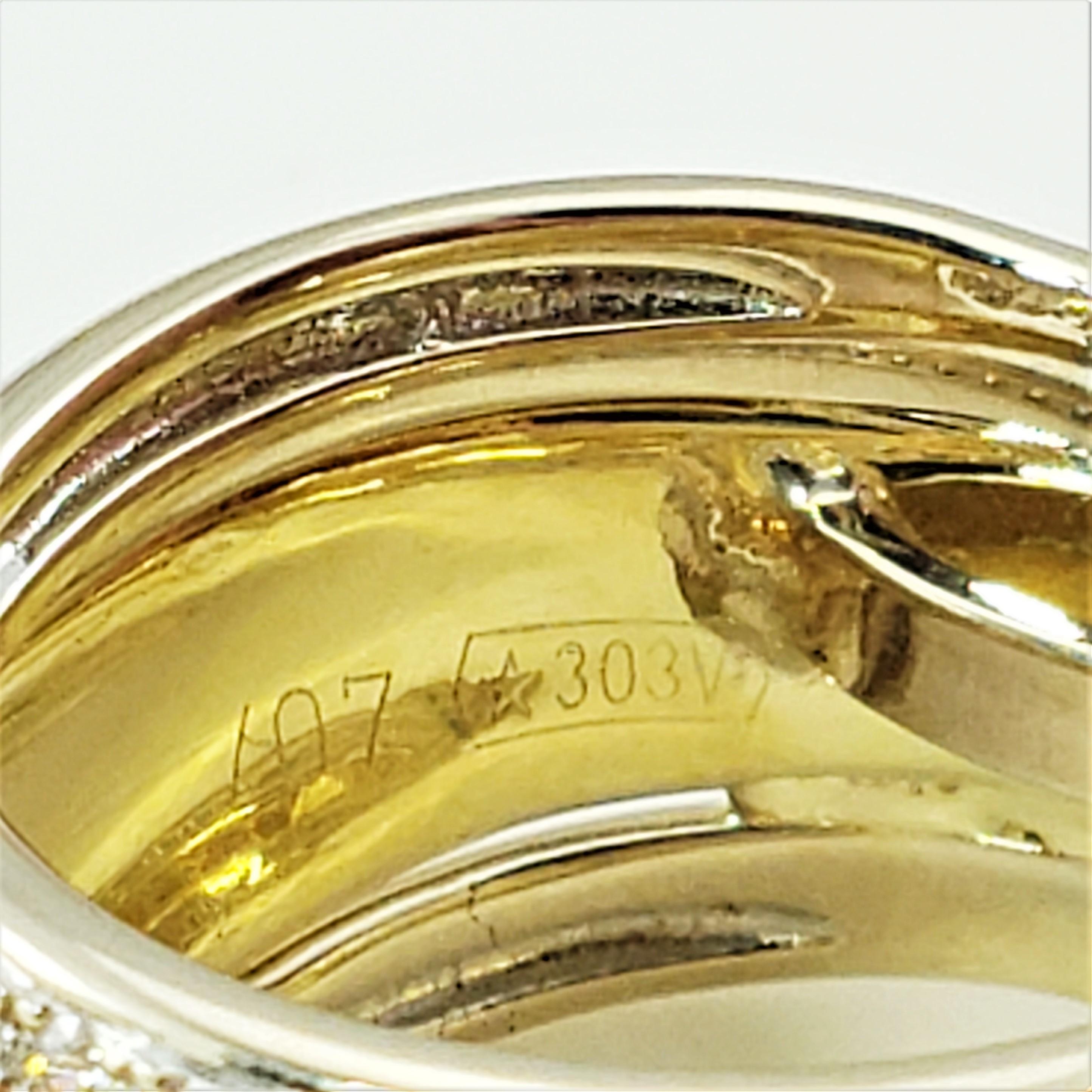 18 Karat Yellow Gold and Diamond Band Ring 1