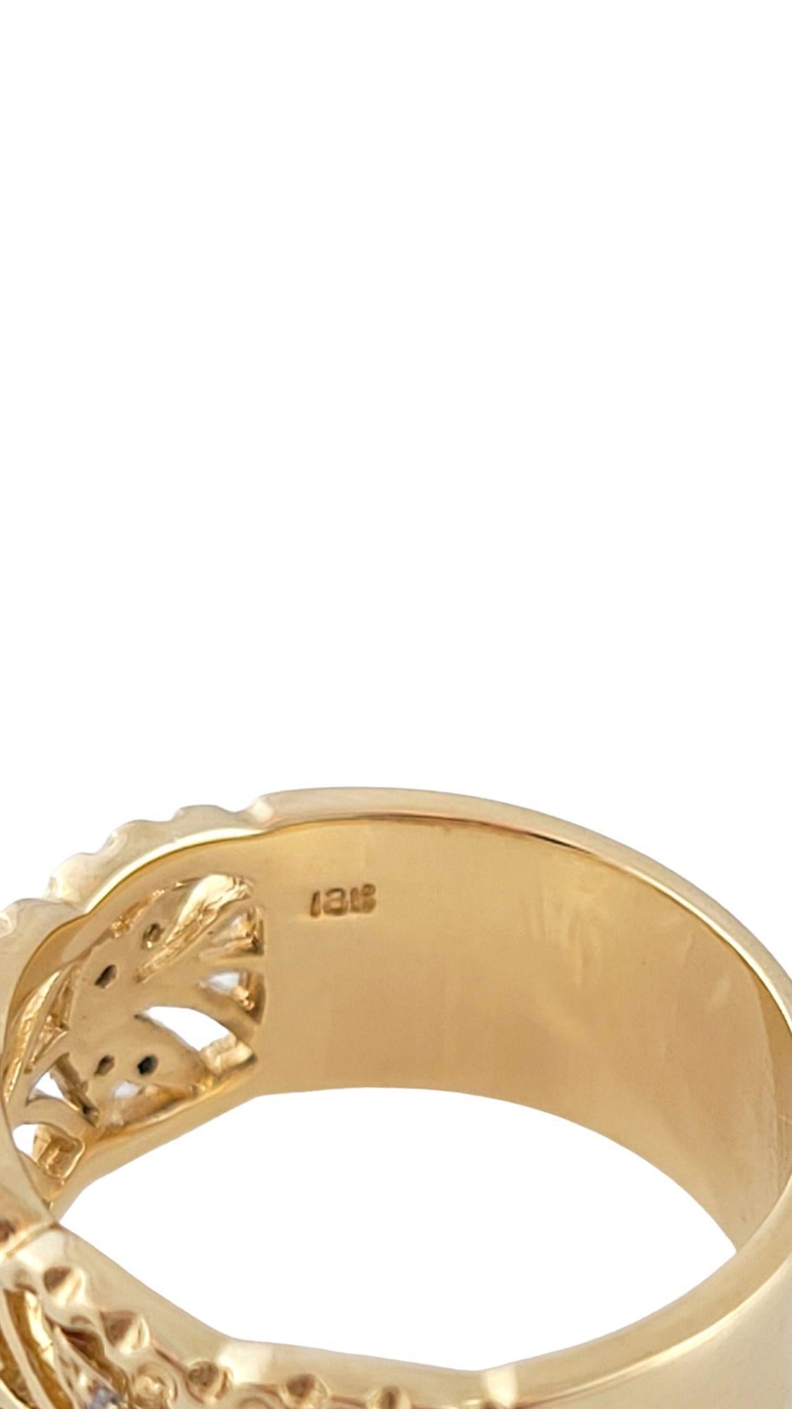 18 Karat Gelbgold und Diamant-Ring Größe 6,5 #14653 (Brillantschliff) im Angebot