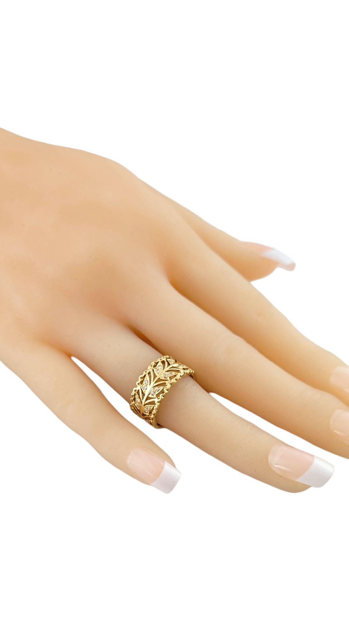 18 Karat Gelbgold und Diamant-Ring Größe 6,5 #14653 Damen im Angebot