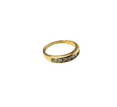 18 Karat Yellow Gold and Diamond Band Ring