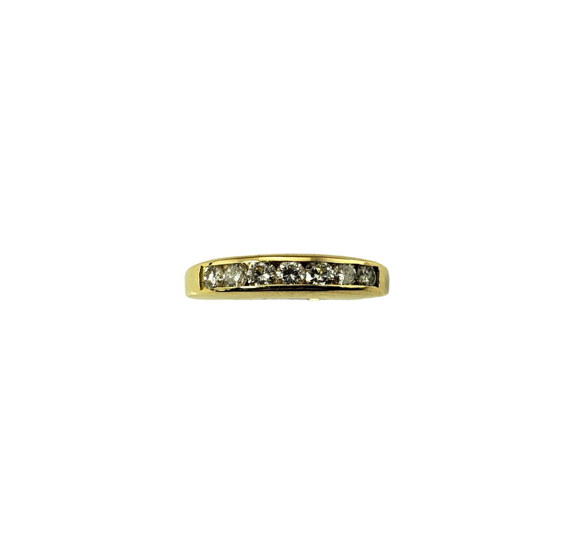 Round Cut  18 Karat Yellow Gold and Diamond Band Ring For Sale