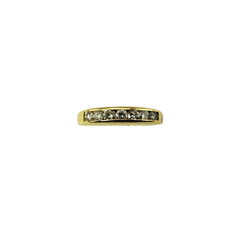 18 Karat Yellow Gold and Diamond Band Ring For Sale at 1stDibs