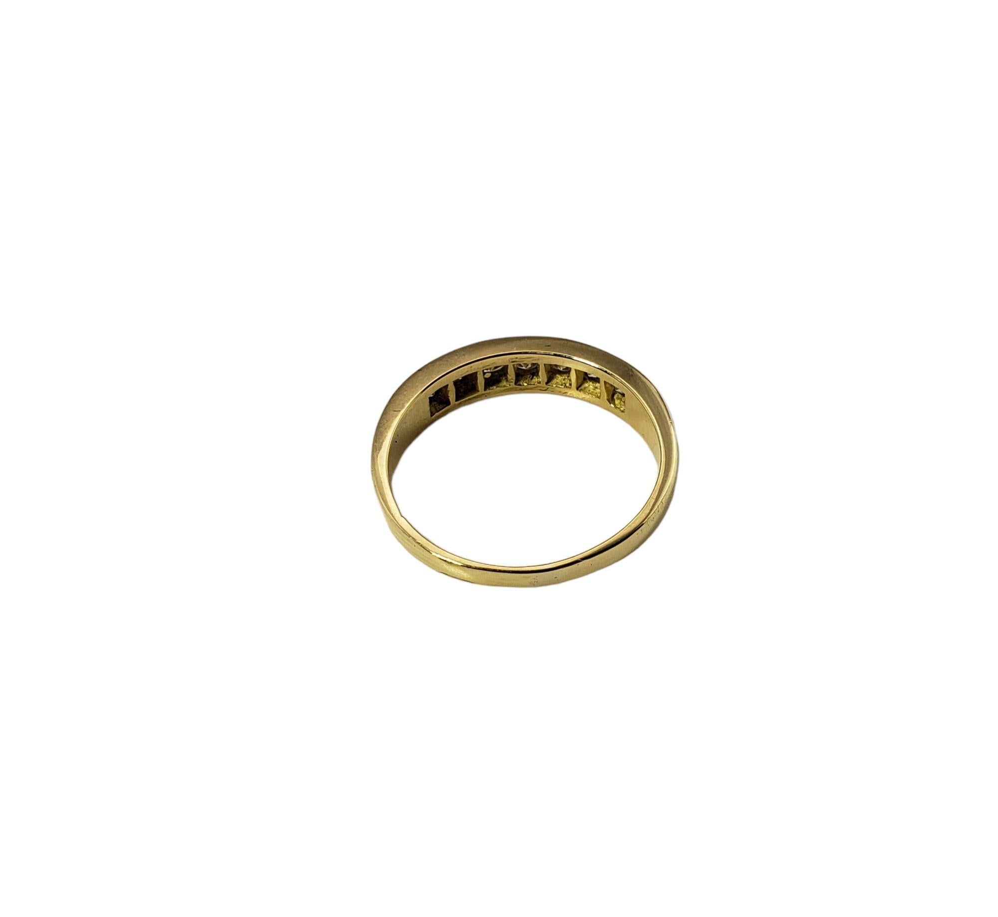 Women's 18 Karat Yellow Gold and Diamond Band Ring For Sale