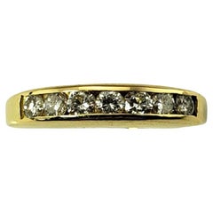 Vintage  18 Karat Yellow Gold and Diamond Band Ring