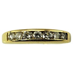 18 Karat Yellow Gold and Diamond Band Ring