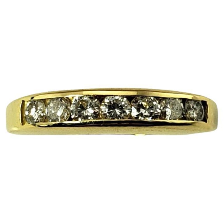 18 Karat Yellow Gold and Diamond Band Ring For Sale at 1stDibs