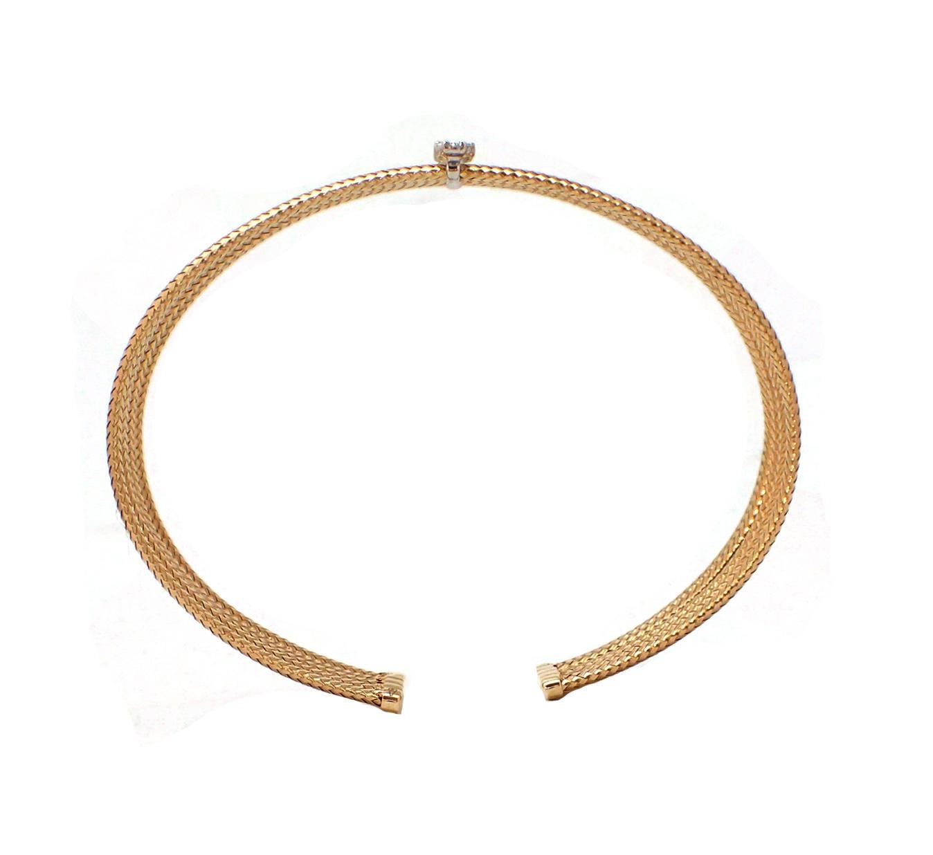 18 Karat Yellow Gold and Diamond Bangle In New Condition In New York, NY