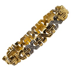 Bracciale in oro giallo 18 carati e diamanti