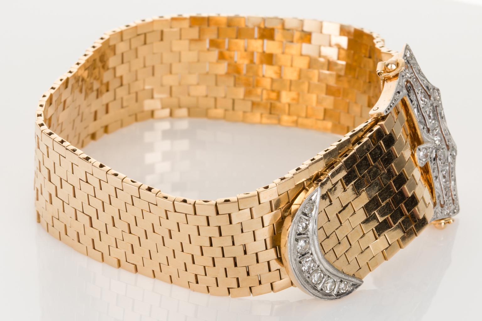gold belt bracelet