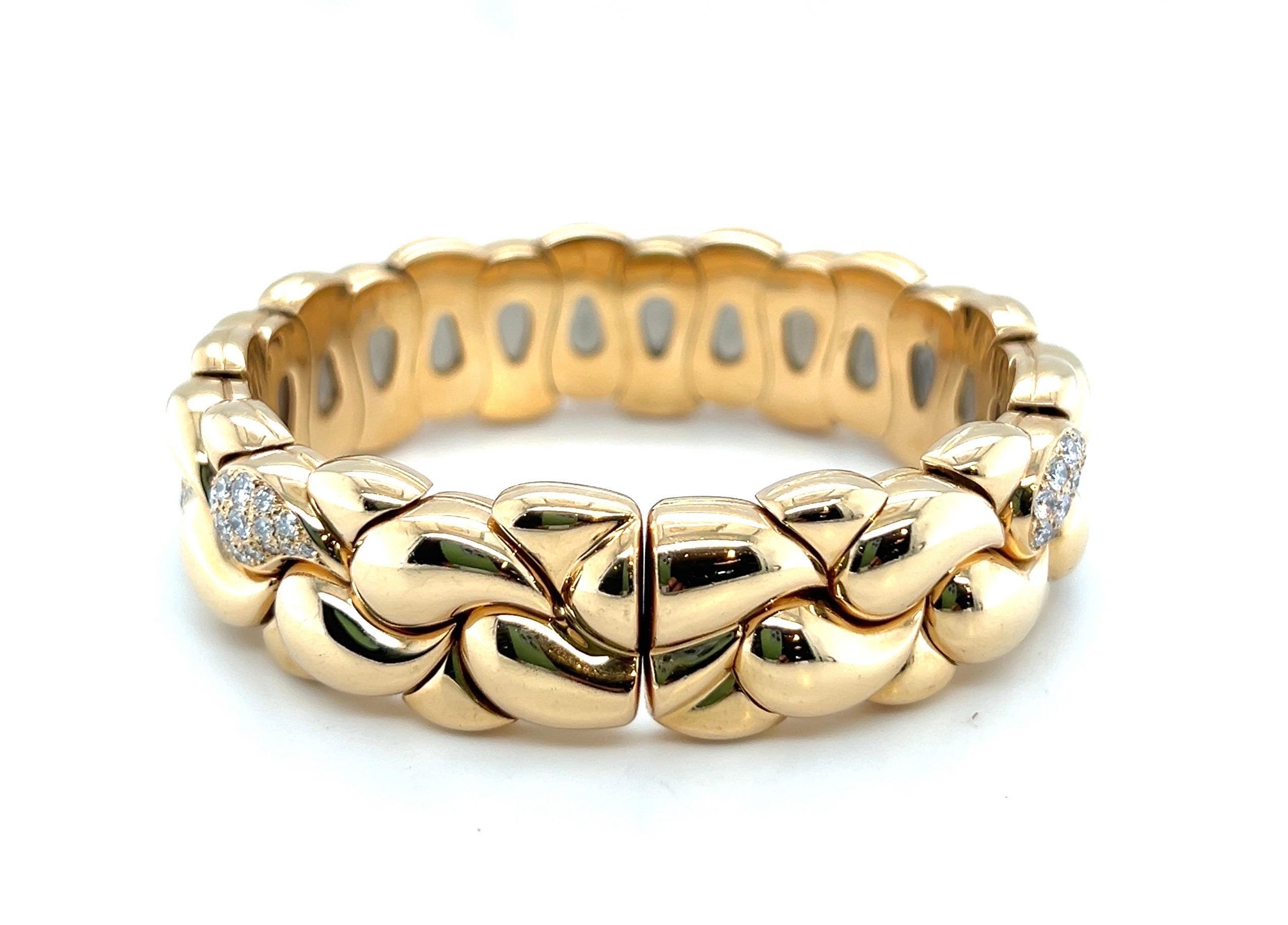 Moderne Bracelet Casmir en or jaune 18 carats et diamants par Chopard en vente