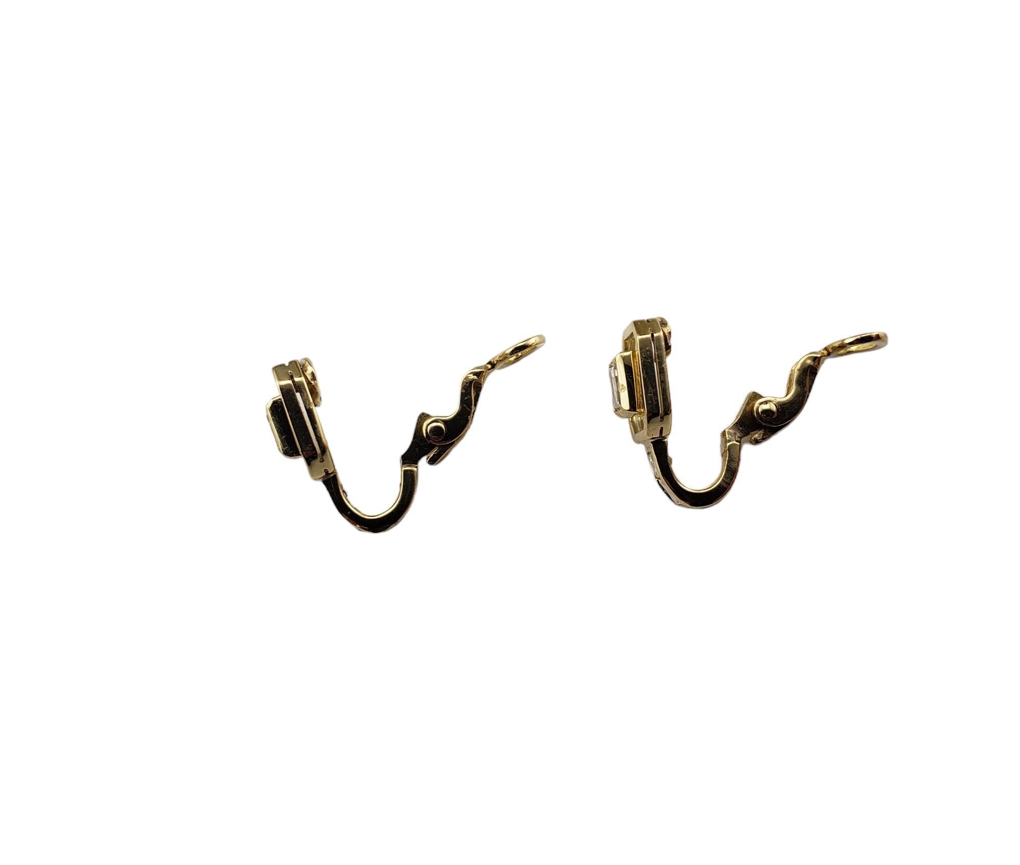 18 Karat Yellow Gold and Diamond Clip On Earrings #15499 For Sale 2