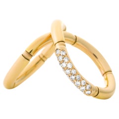 18 Karat Yellow Gold and Diamond D'Oro Twist Ring