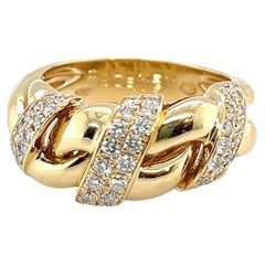 Bague habillée en or jaune 18 carats et diamants par Chaumet