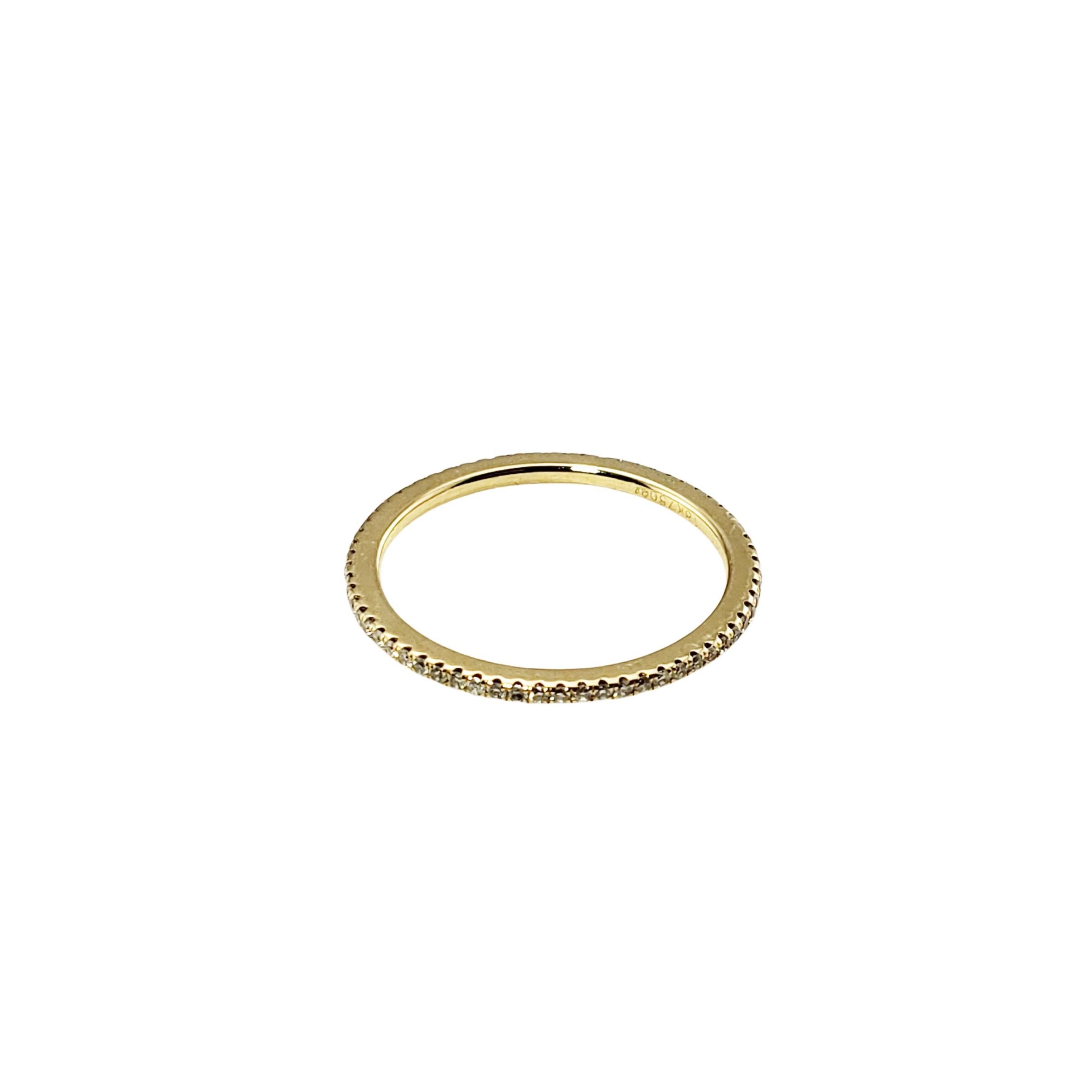 Women's or Men's 18 Karat Yellow Gold and Diamond Eternity Band Ring