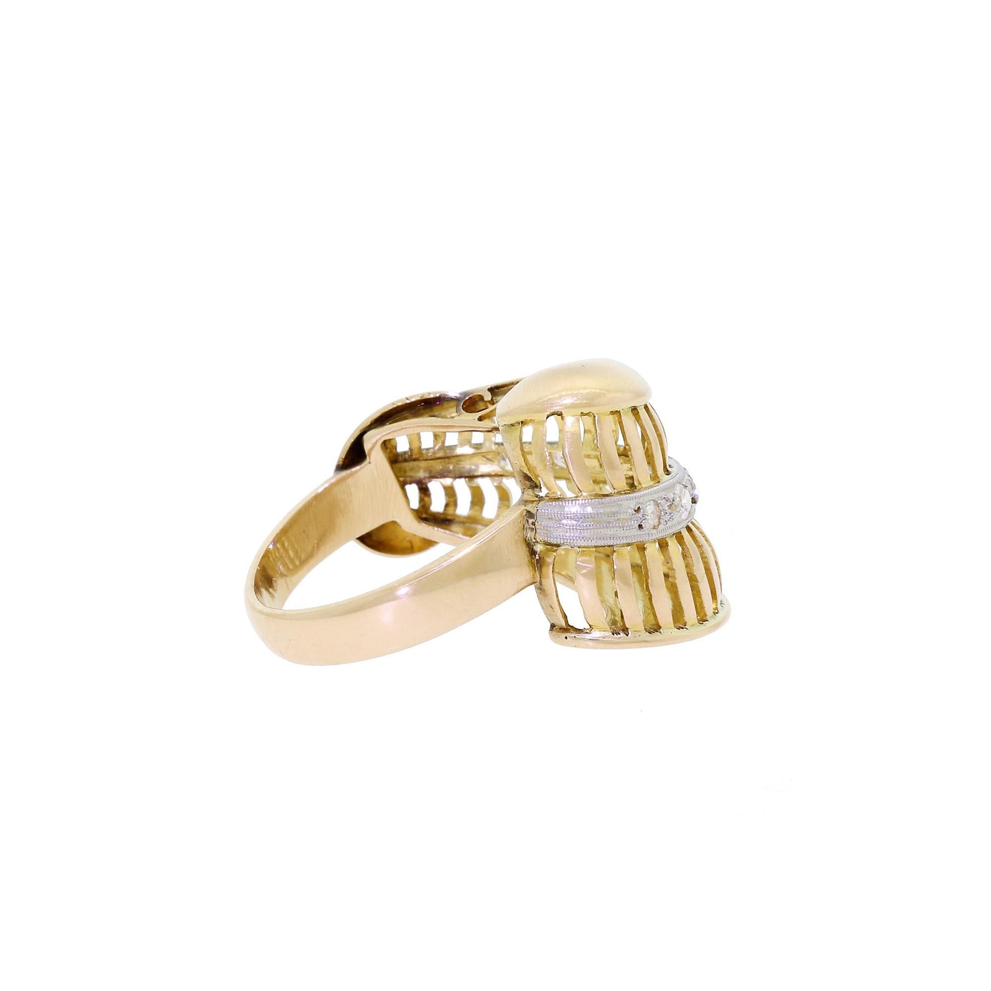gold feather ring