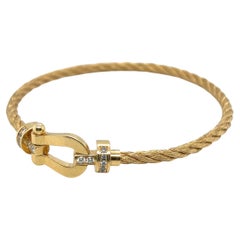 18 Karat Yellow Gold and Diamond Force 10 Bracelet by Fred