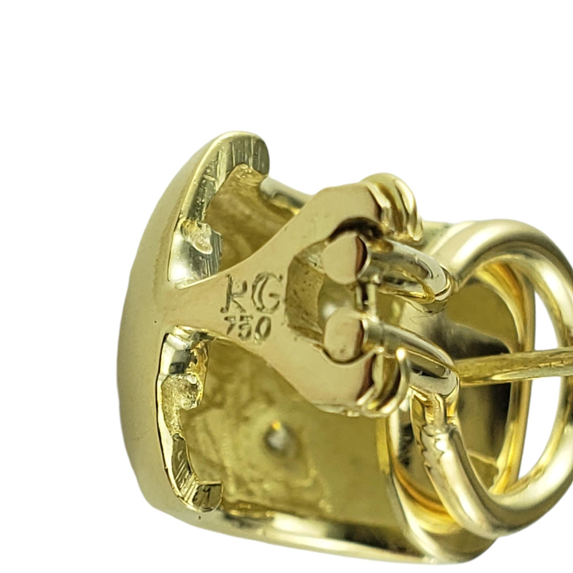 Donna Orecchini a cerchio in oro giallo 18 carati e diamanti #18814 in vendita