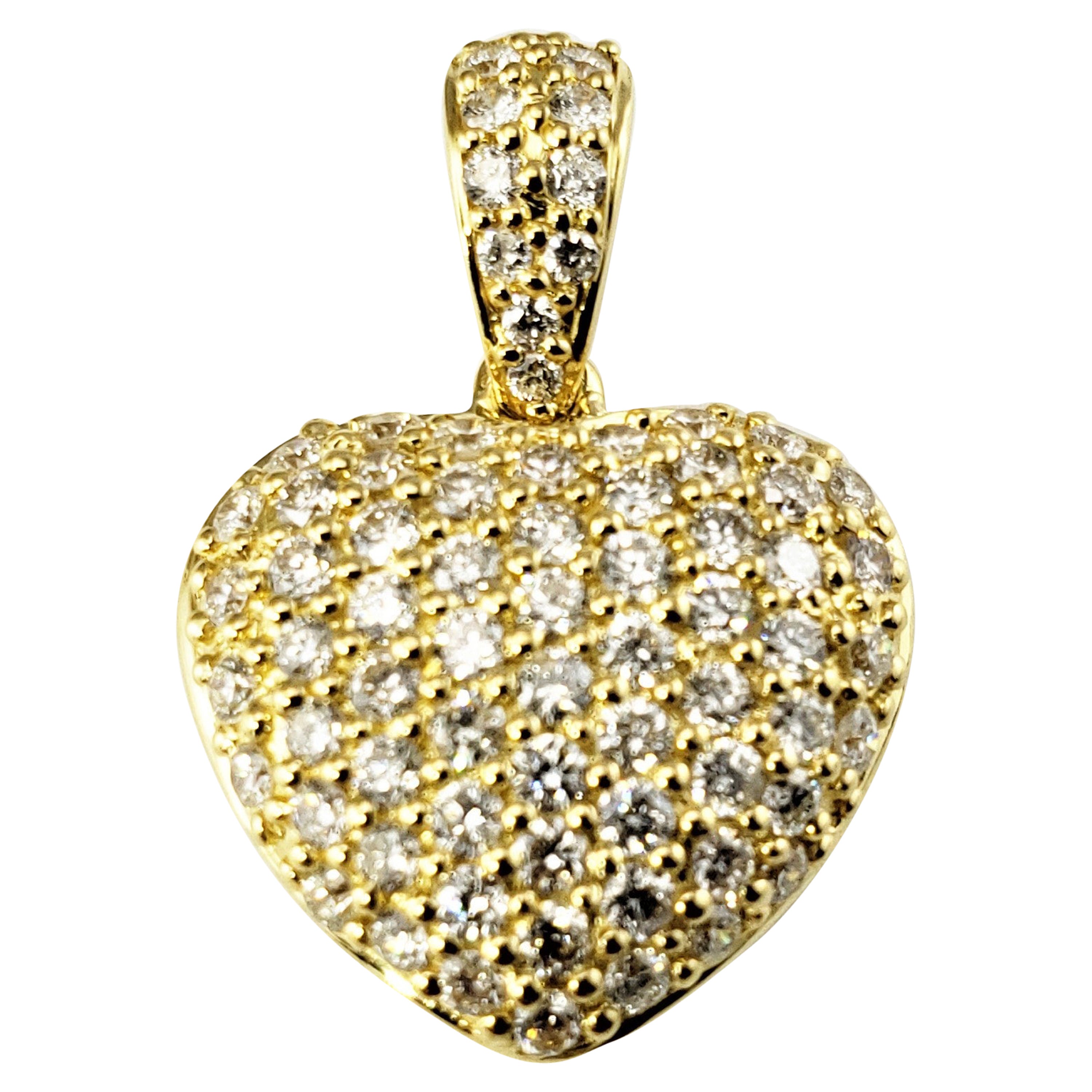 Colgante Corazón Oro Amarillo 18 Kilates y Diamantes
