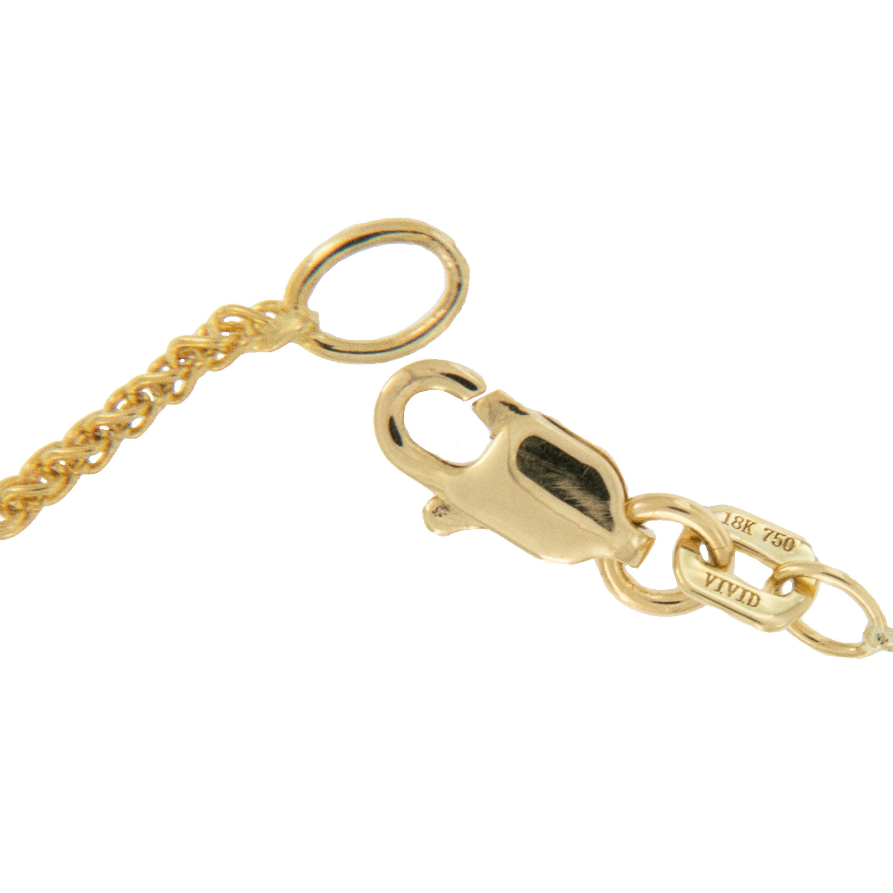 Collar LOVE de oro amarillo de 18 quilates y diamantes para San Valentín en Nuevo estado para la venta en Troy, MI