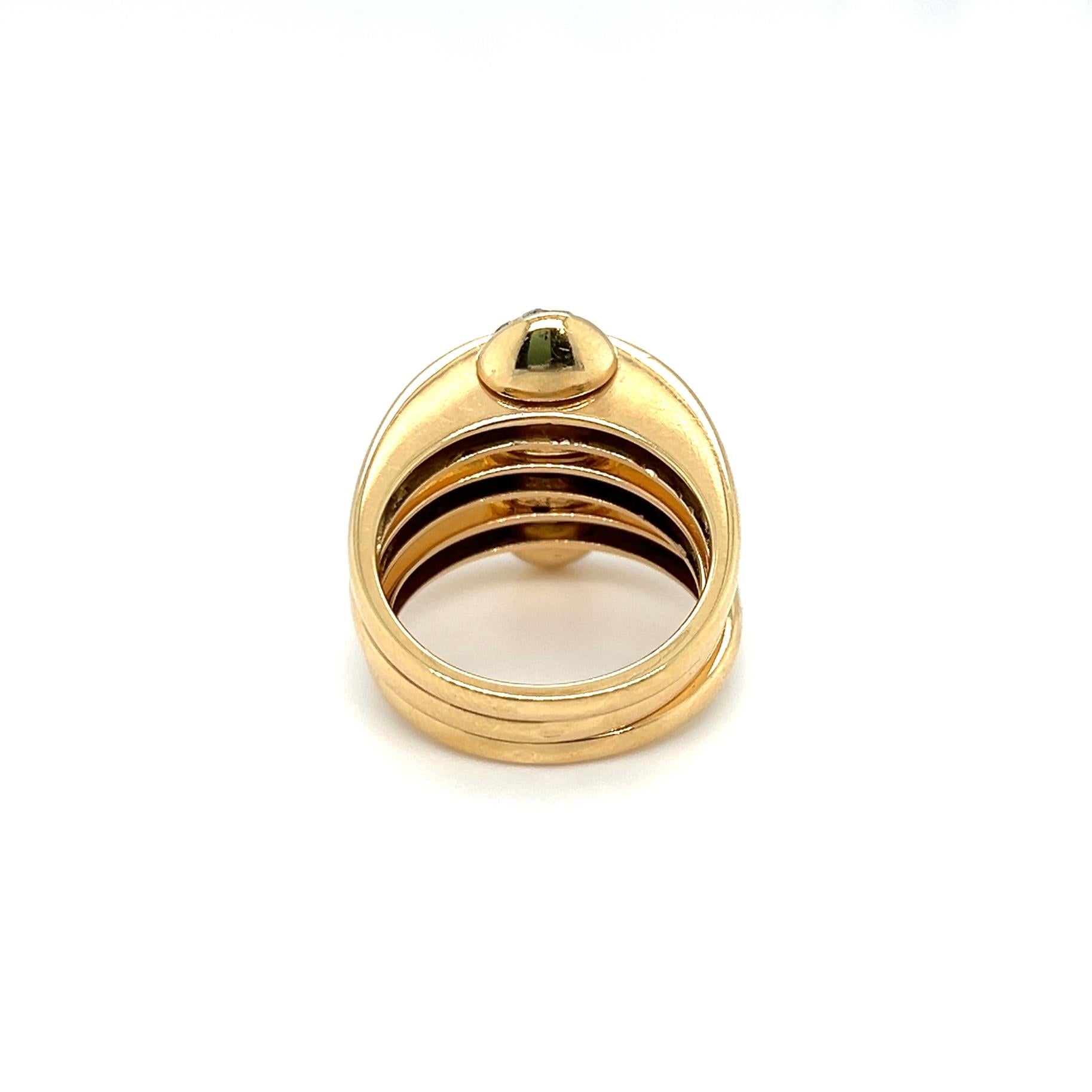 Ring aus 18 Karat Gelbgold und Diamanten von Bvlgari (Brillantschliff) im Angebot