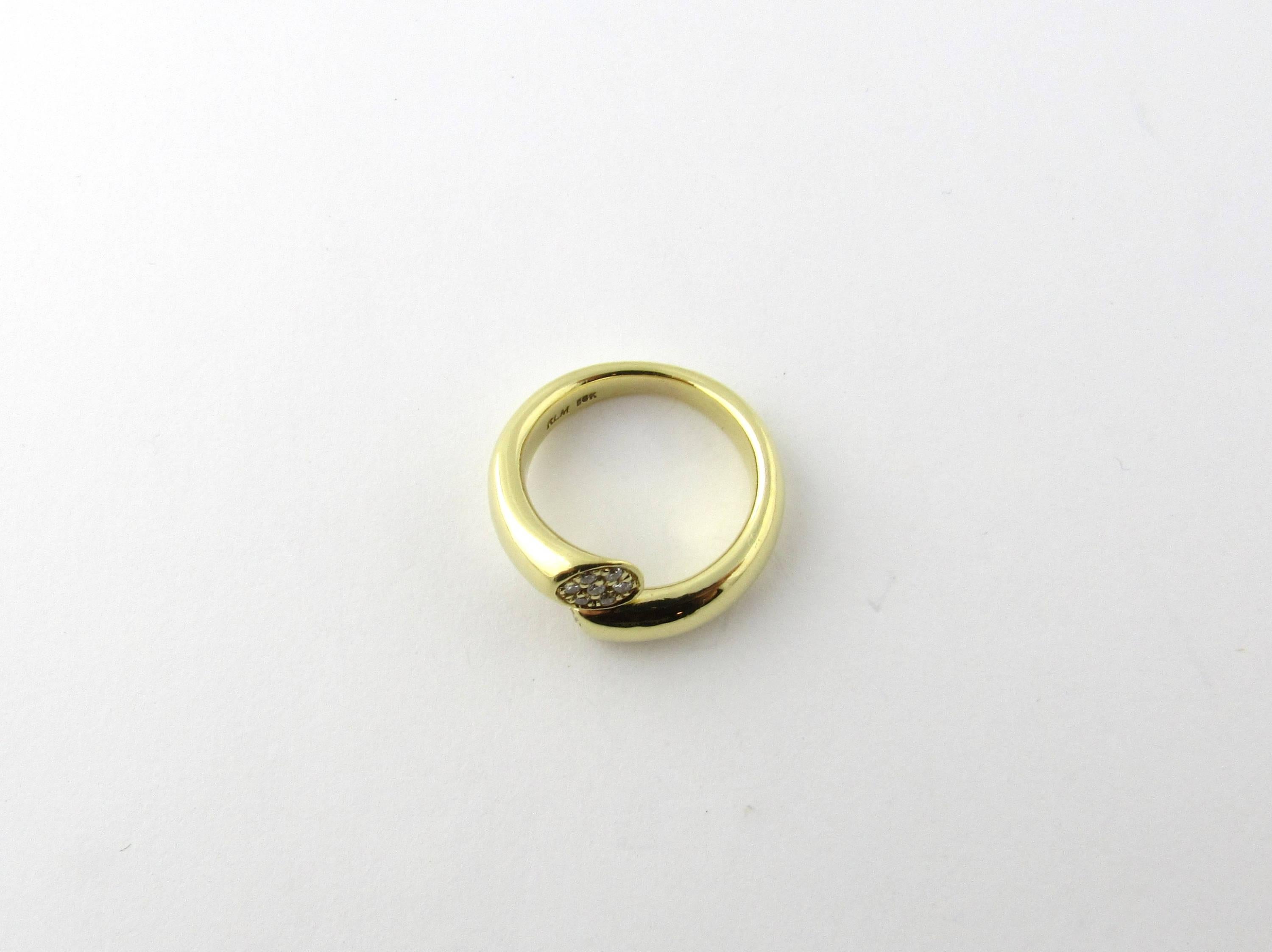 Women's 18 Karat Yellow Gold and Diamond Ring
