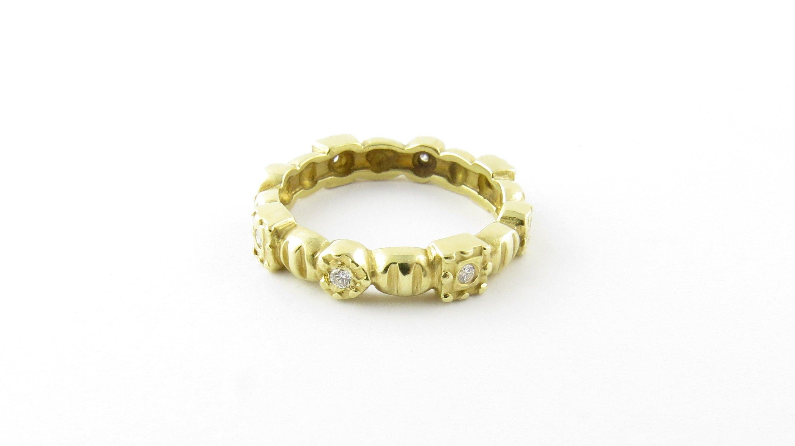 18 Karat Yellow Gold and Diamond Ring 1