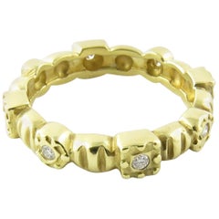 18 Karat Yellow Gold and Diamond Ring