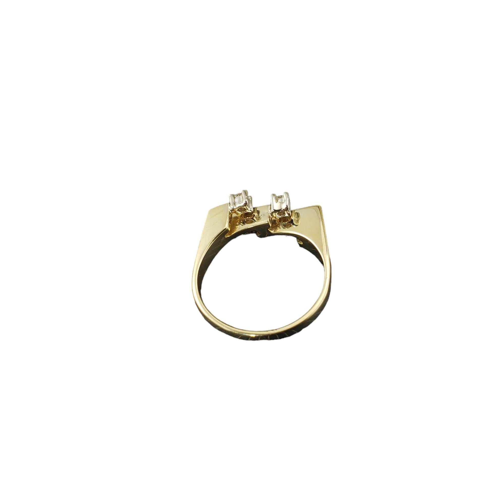 Bague en or jaune 18 carats et diamants taille 7 n°18111 Pour femmes en vente
