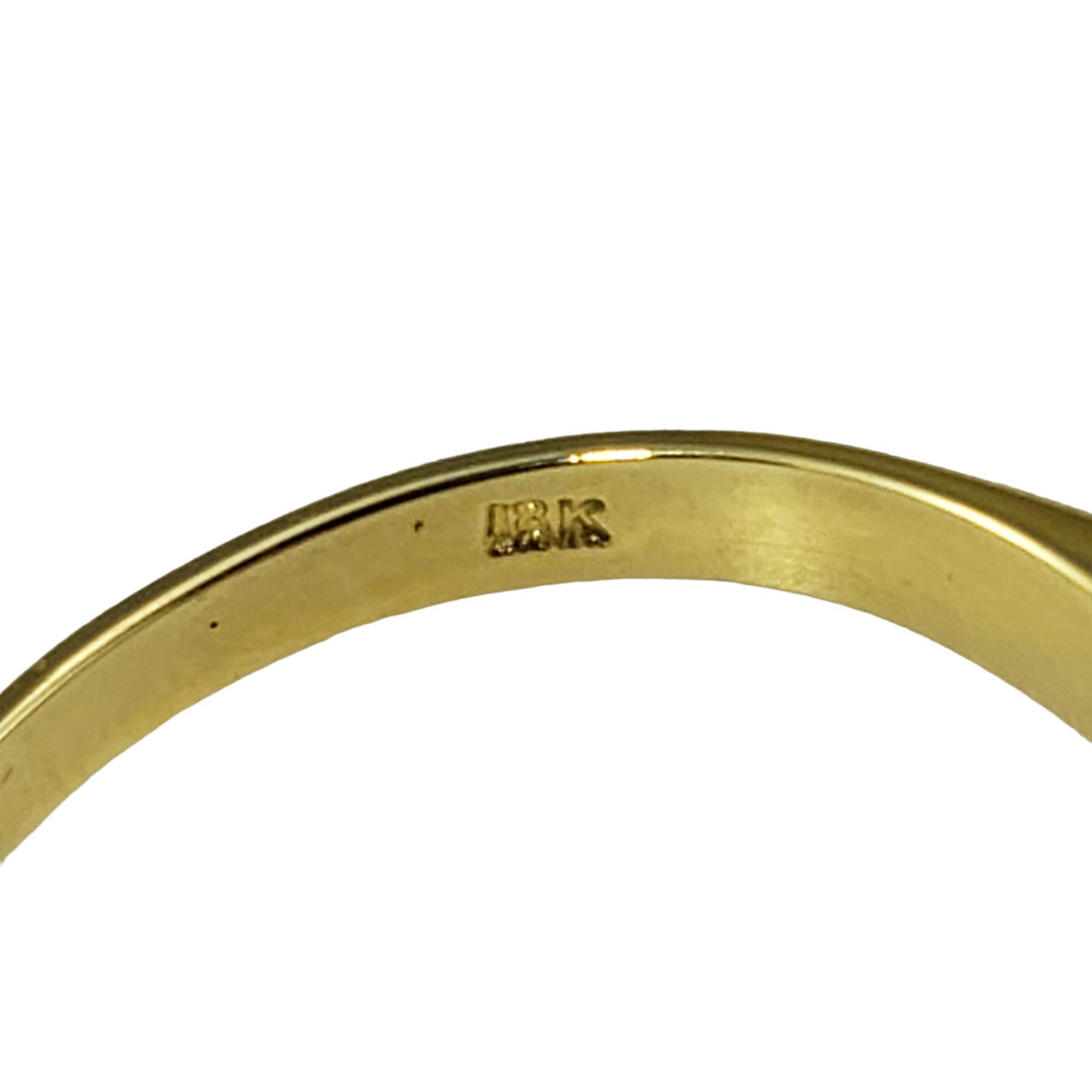 Bague en or jaune 18 carats et diamants taille 7 n°18111 en vente 1