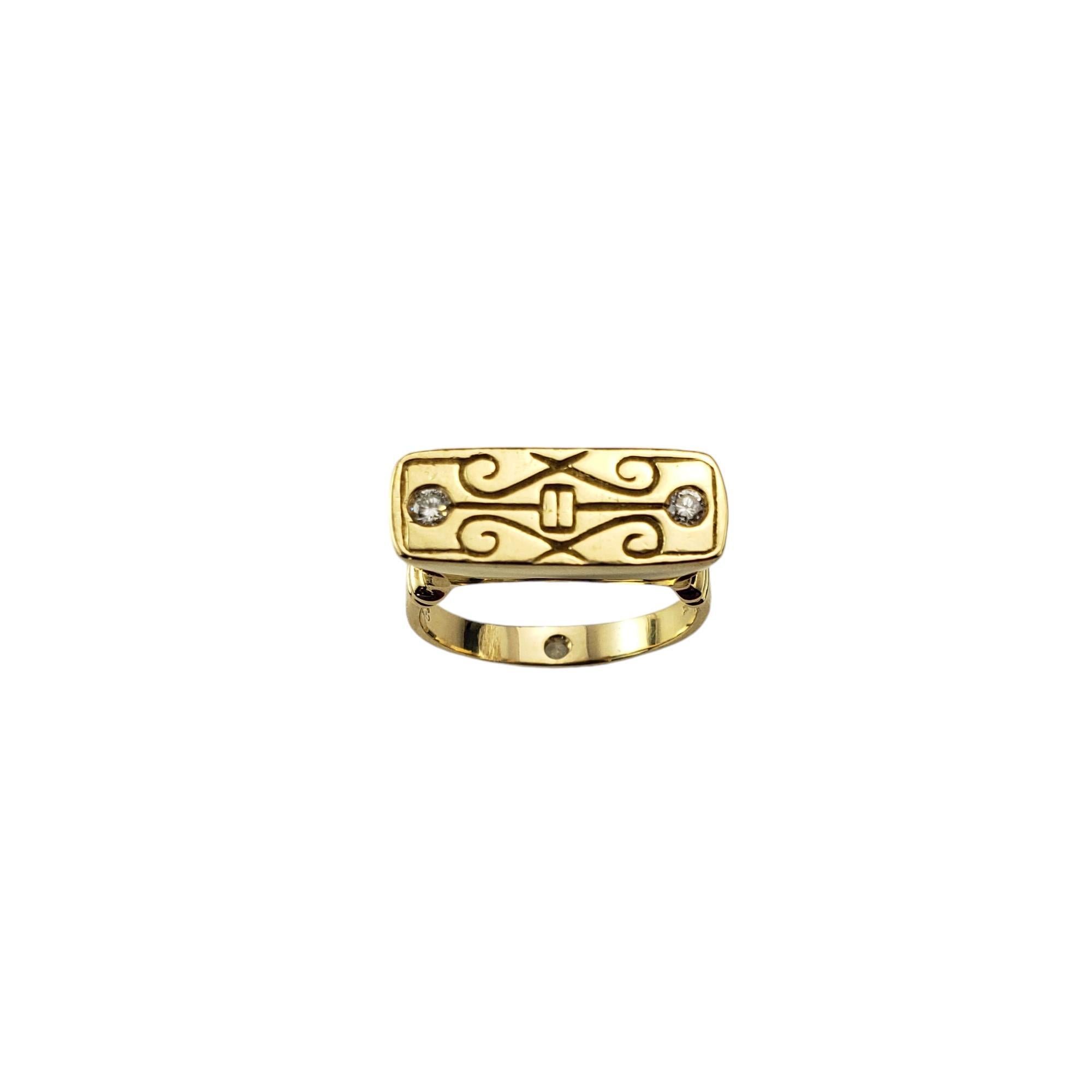 Brilliant Cut 18 Karat Yellow Gold and Diamond Ring Size 8.5 #18285 For Sale