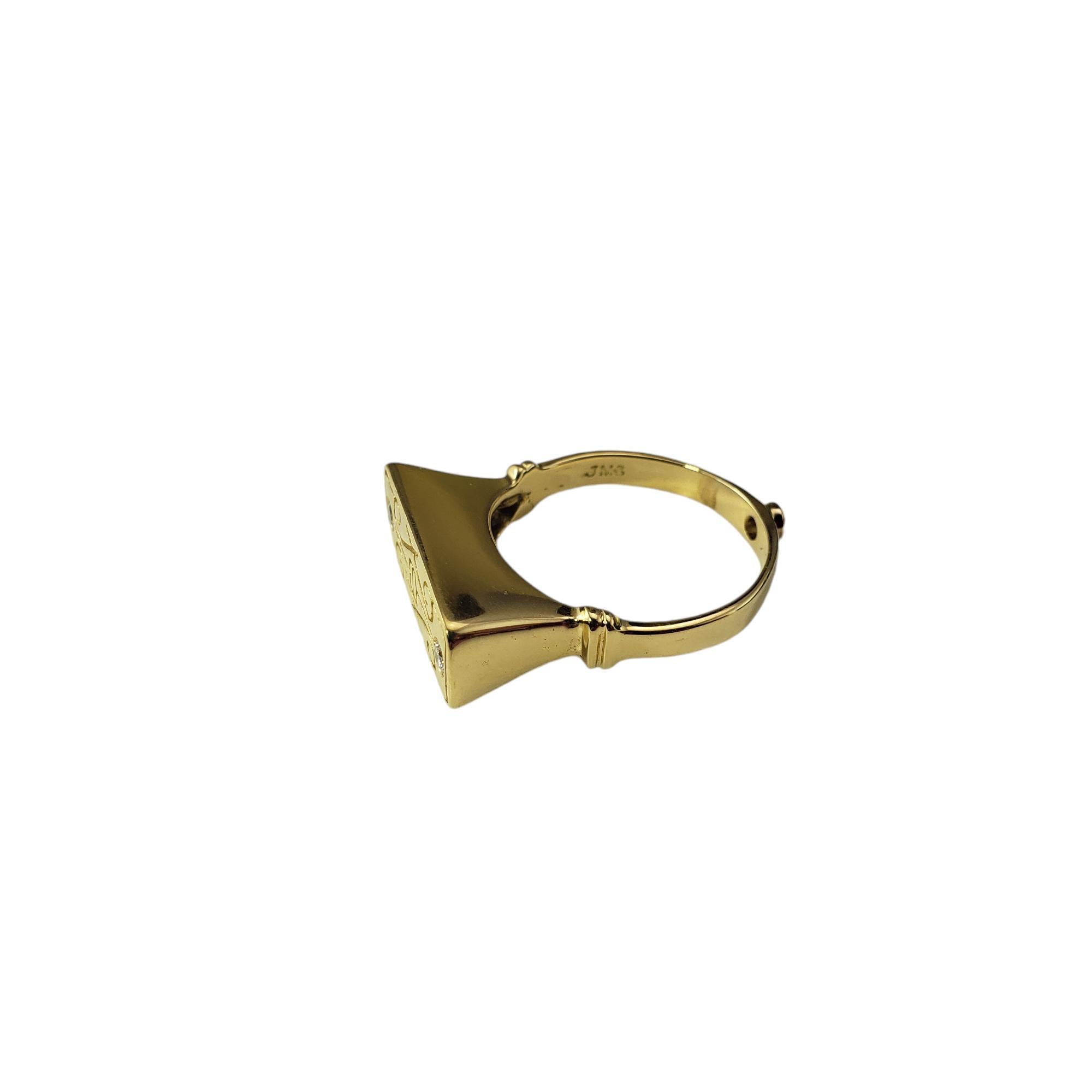 Women's 18 Karat Yellow Gold and Diamond Ring Size 8.5 #18285 For Sale