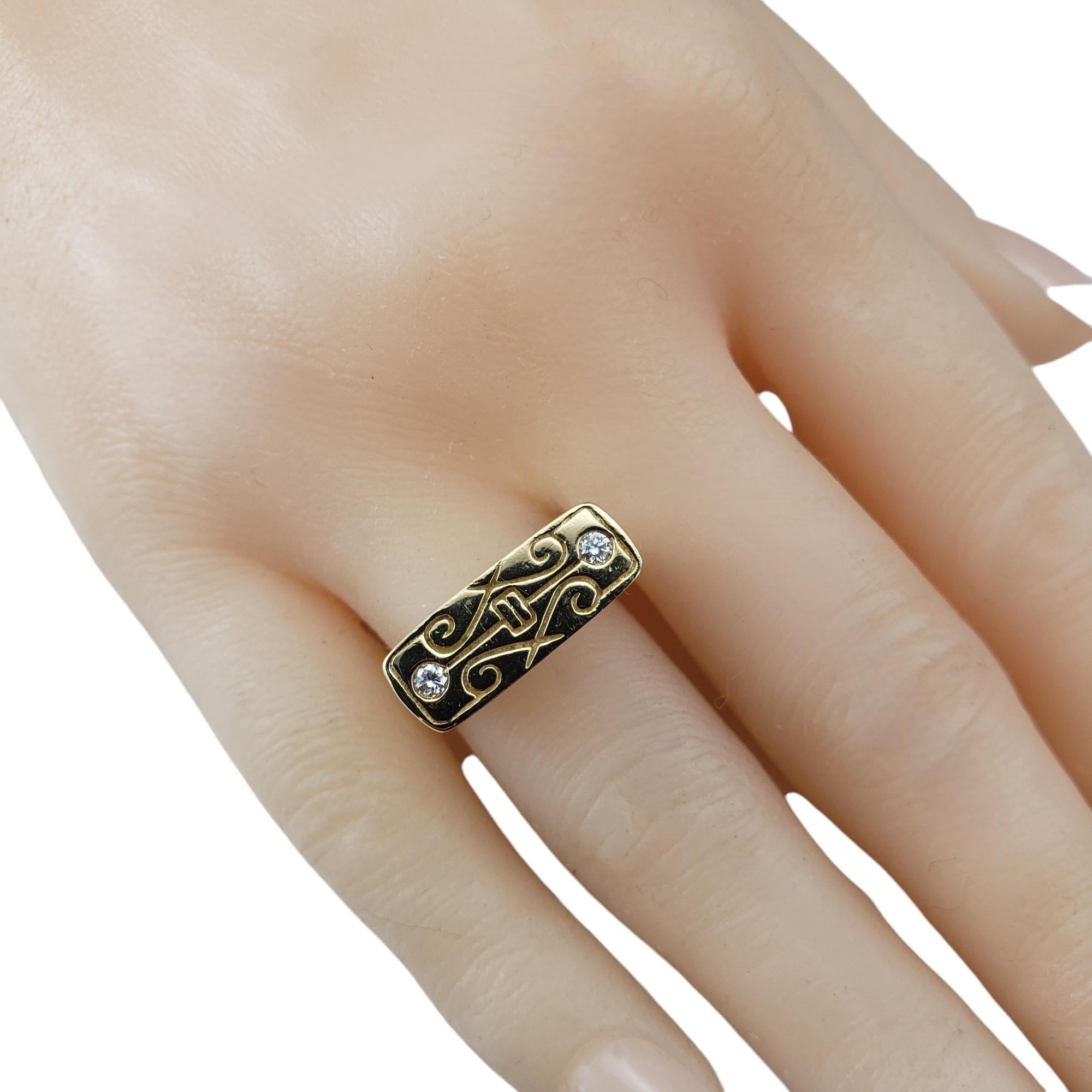 18 Karat Yellow Gold and Diamond Ring Size 8.5 #18285 For Sale 3