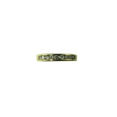 18 Karat Yellow Gold and Diamond Wedding Band Ring Size 6 #14966