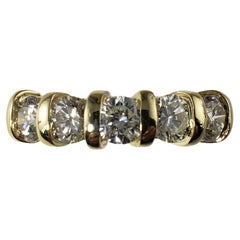 18 Karat Yellow Gold and Diamond Wedding Band Ring Size 9.25 #14911
