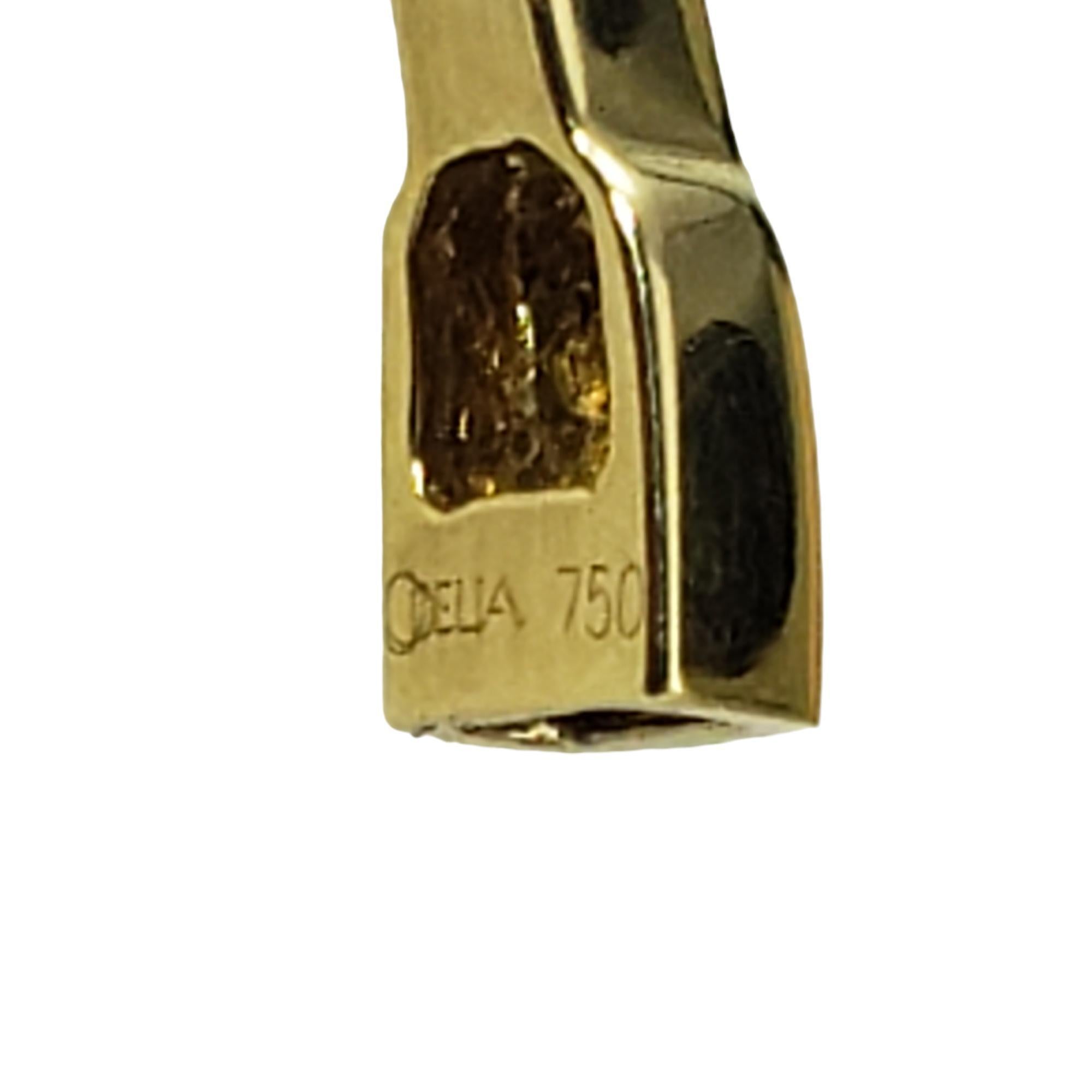 18 Karat Yellow Gold and Double Diamond Row Bangle Bracelet #17050 For Sale 1