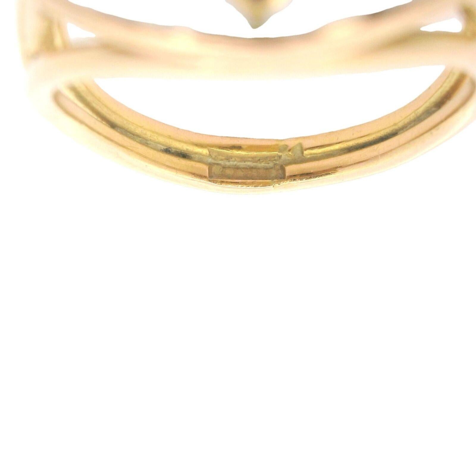 18 Karat Gelbgold und Emaille Fancy Ankh-Ring für Damen 2