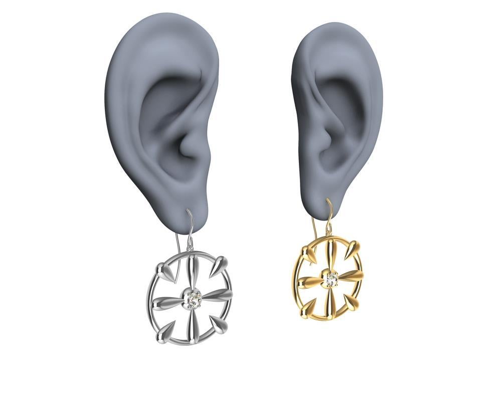 Boucles d'oreilles en or jaune 18 carats et diamants GIA, assorties à des boucles d'oreilles en forme de goutte d'eau Neuf - En vente à New York, NY