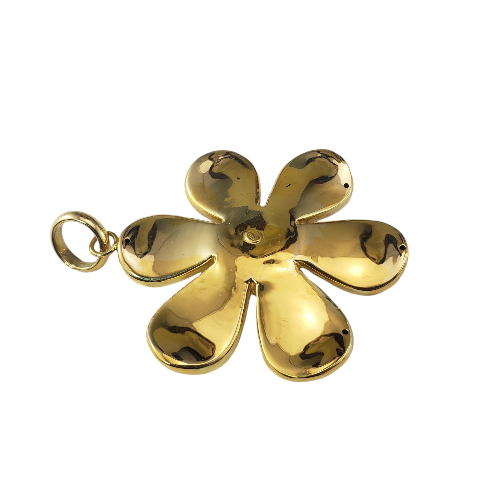 Or jaune 18 carats et Lapis Lazuli Large  Pendentif à fleurs n° 18454 Bon état - En vente à Washington Depot, CT