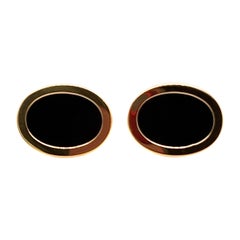 18 Karat Yellow Gold and Onyx Gentleman's Dress Set By Tiffany & Co.