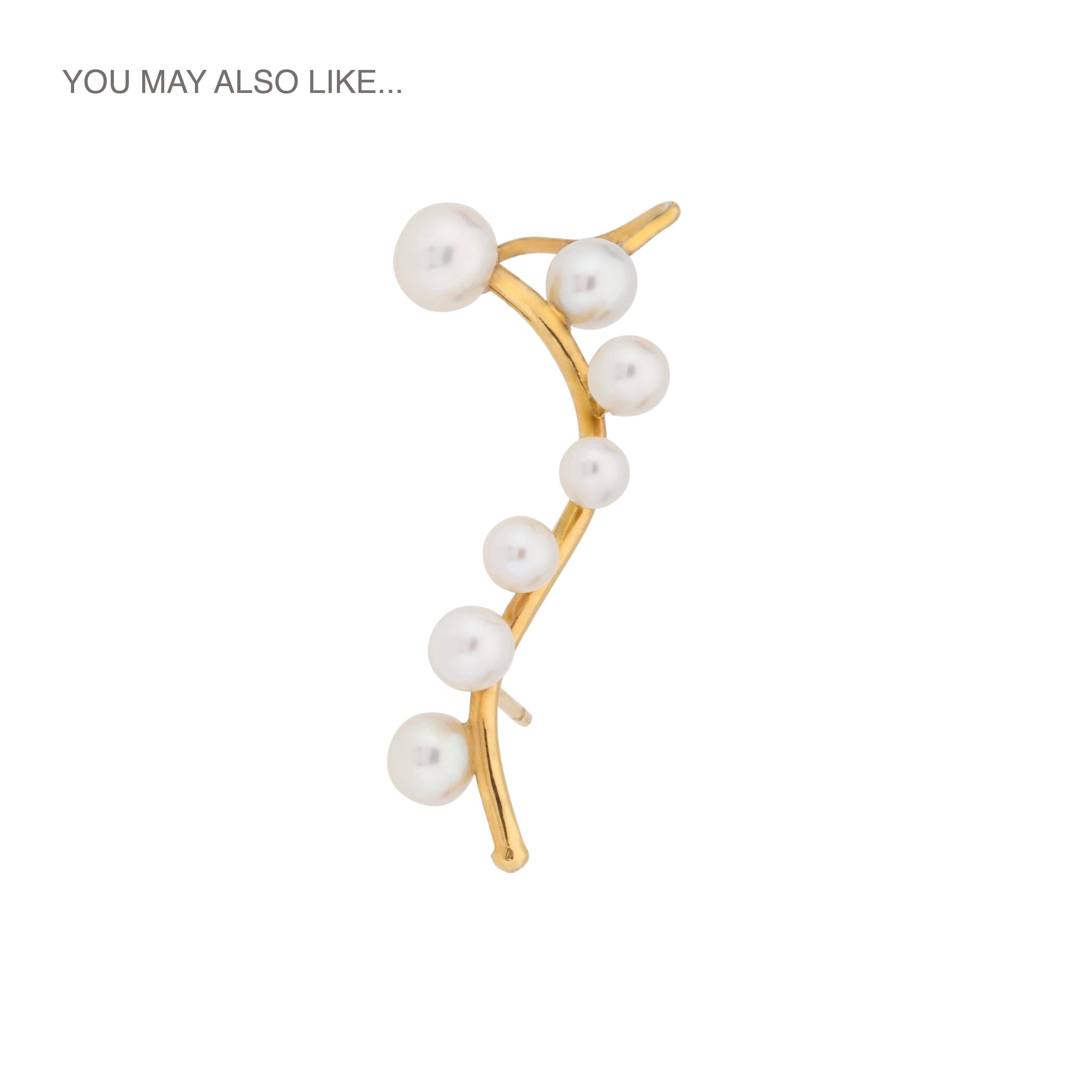 Contemporary Pearls  in 18 Karat Yellow Gold Bridal Bracelet In New Condition For Sale In San Sebastián, ES