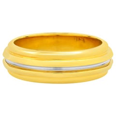 FARBOD 18 Karat Yellow Gold and Platinum Wedding Ring "Noble" 'Unisex'