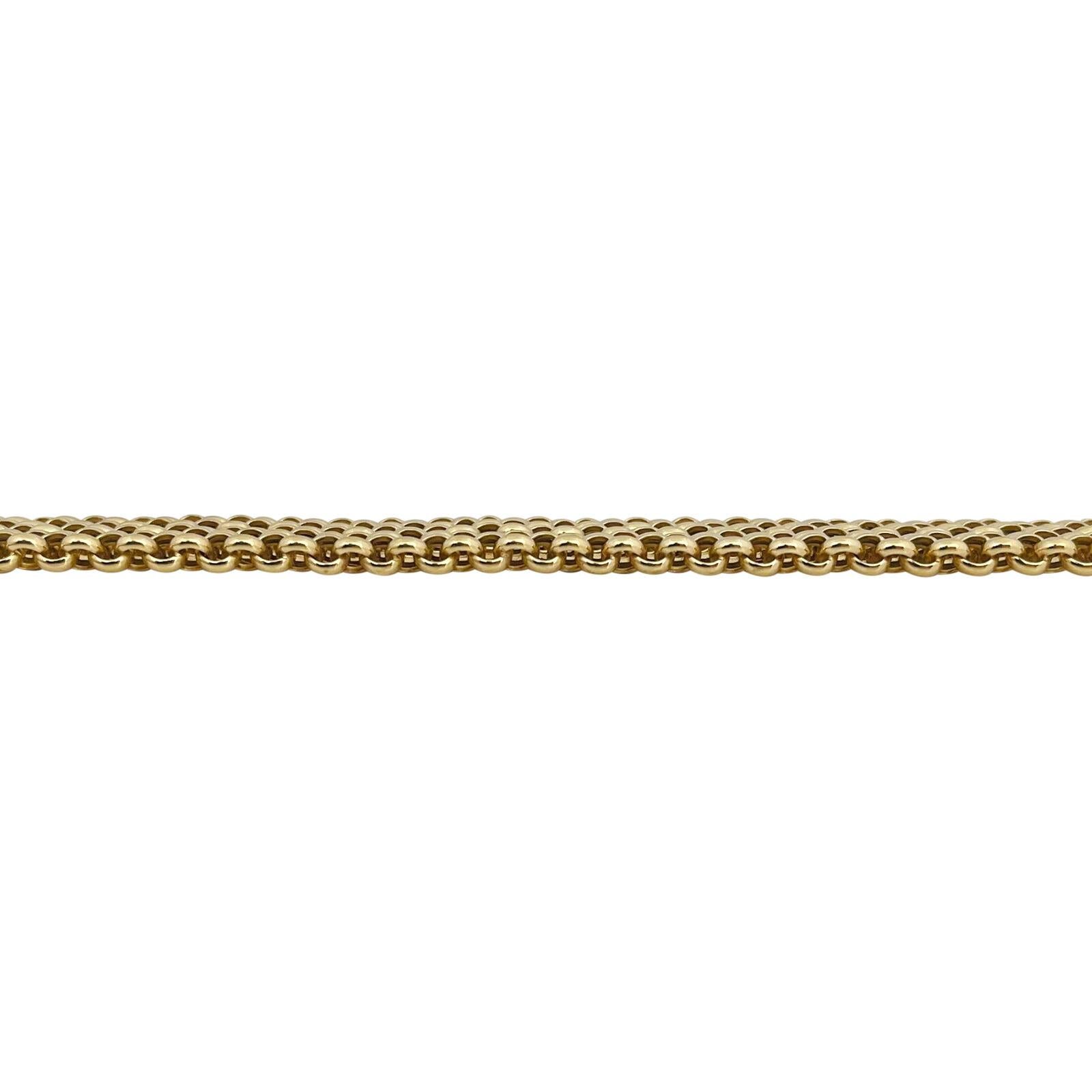 18 Karat Yellow Gold and Ruby Ladies Fancy Mesh Link Bracelet Italy  1