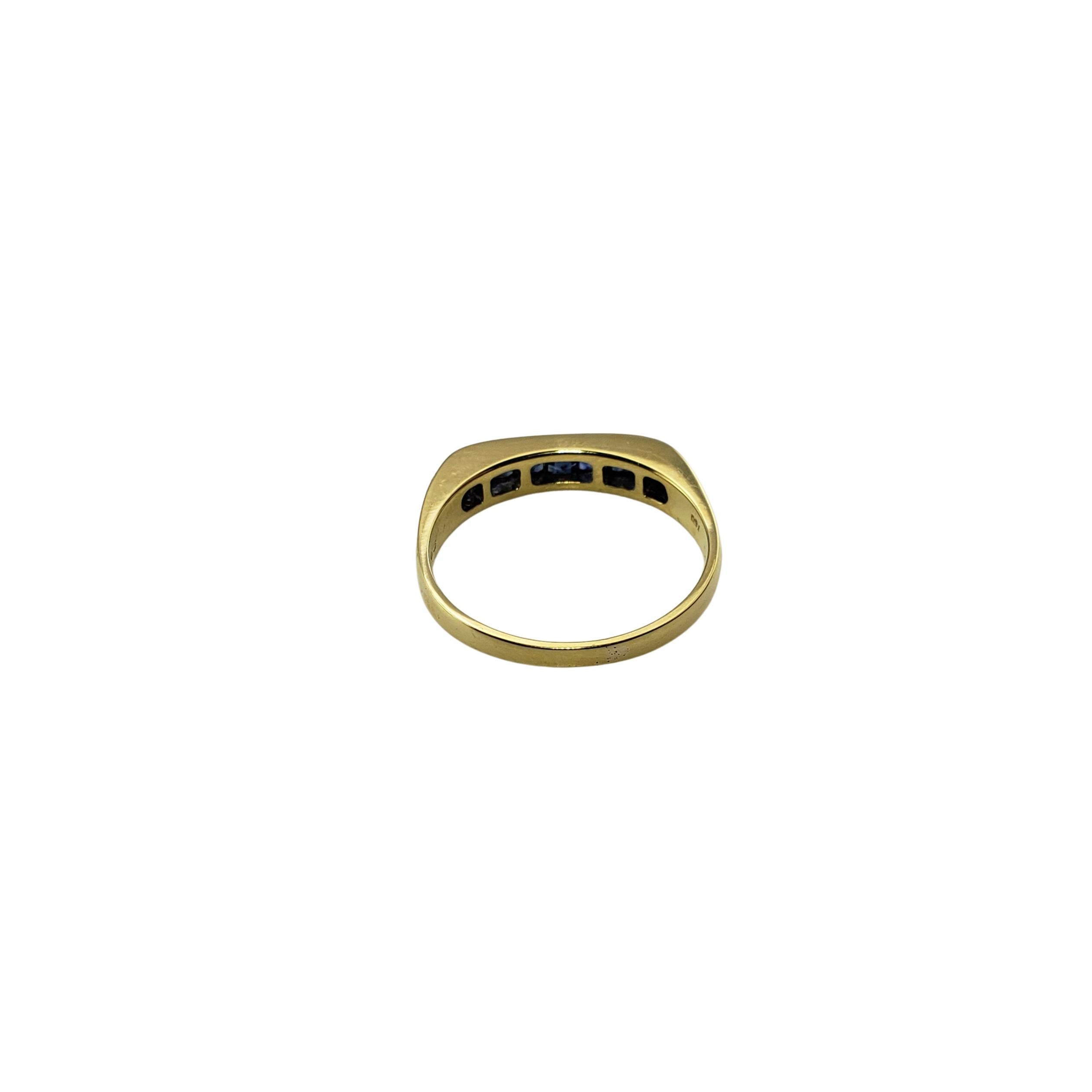 18 Karat Yellow Gold and Natural Sapphire Ring 1