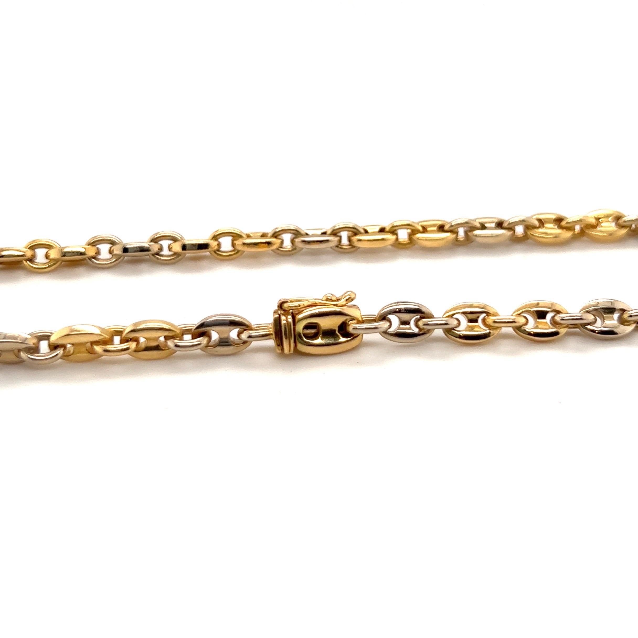 Contemporary 18 Karat Yellow Gold and Silverium Panthère Pendant with Gold Chain by Cartier