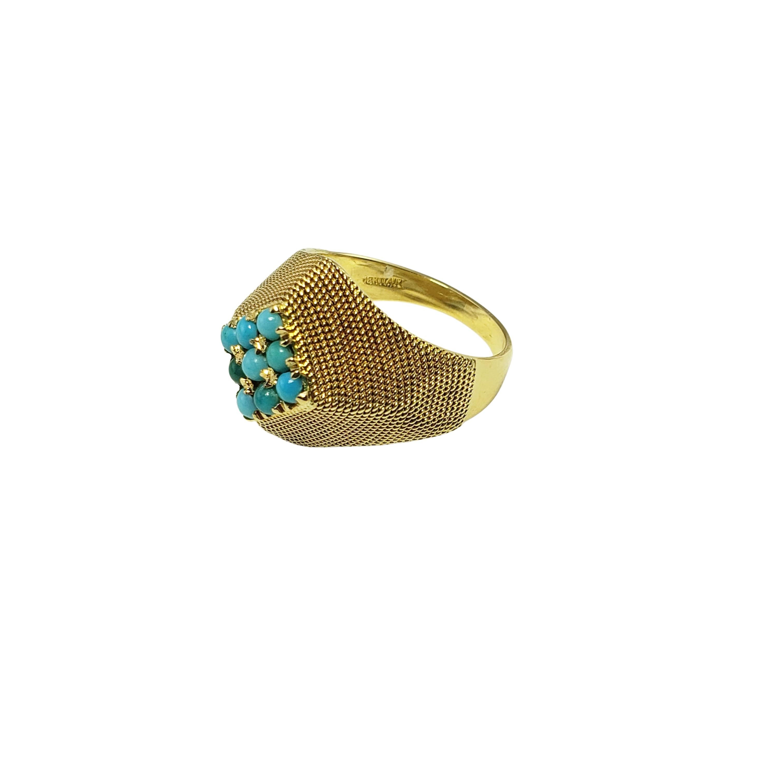 Anello in oro giallo 18 carati e turchese In condizioni buone a Washington Depot, CT