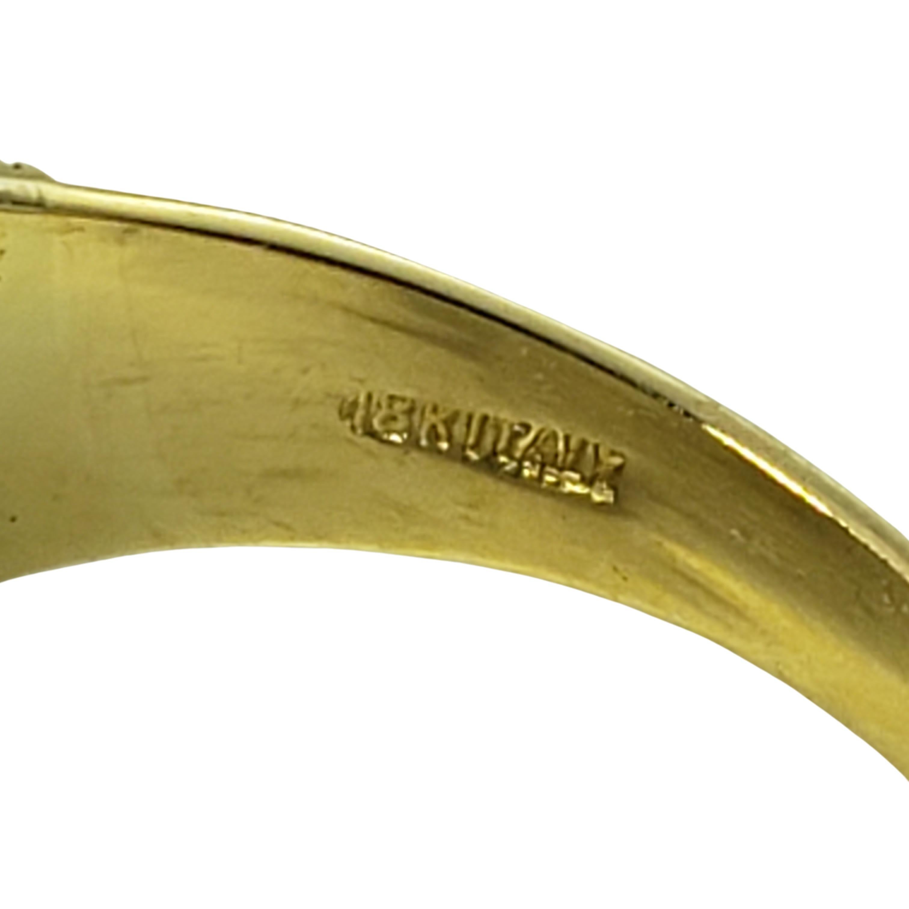 Anello in oro giallo 18 carati e turchese 1