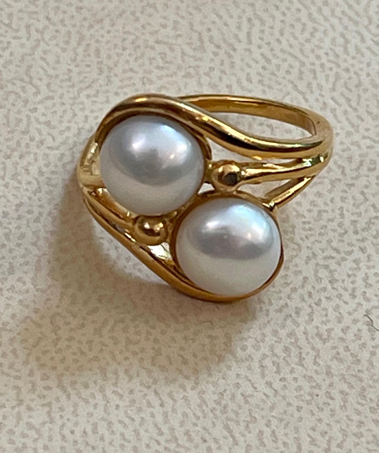 two pearl ring